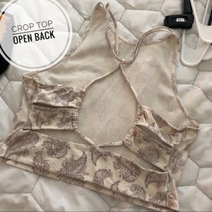 Open back crop top